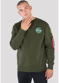 Herren Sweater "Alpha Industries Men - Sweatshirts Space Shuttle Sweater", grün, Gr. XS, Alpha Industries, Obermaterial: 80% Baumwolle, 20%