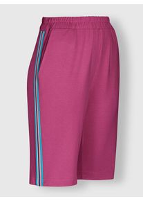 Damen Bermudas, lila, Gr. 46, unifarben, 100% Baumwolle, Hosen
