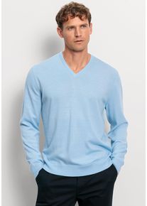 OLYMP Herren Rundhalspullover "OLYMP Strick Casual", blau, casual, Gr. XXL, Strick, Obermaterial: 100% Schurwolle, Pullover