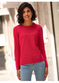 Classic Basics Damen Strickpullover "Ajour-Pullover", lila, Gr. 38, unifarben, 100% Polyacryl, Pullover