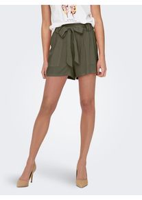 Only Damen Shorts "ONLNOVA LIFE VIS TALIA HW SHORTS SOLID", grün, modisch, Gr. S, unifarben, Web, Obermaterial: 100% Viskose, Hosen