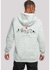 F4NT4STIC Herren Kapuzenpullover "MOUNTAIN x F4NT4STIC", grau, casual, Gr. XS, Obermaterial: 65% Baumwolle, 35% Polyester, Pullover, Print