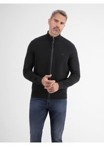 Lerros Herren Strickjacke "Lerros Strickjacke mit Stehkragen", schwarz, Gr. S, 100% Baumwolle, Strickjacken