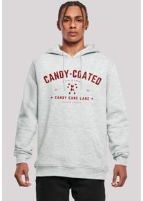 F4NT4STIC Herren Kapuzenpullover "Weihnachten Candy Coated Christmas", grau, casual, Gr. XS, Obermaterial: 65% Baumwolle, 35% Polyester, Pullover,