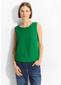 Cecil Damen Blusentop, grün, casual, Gr. L, unifarben, Stoff, 100% Viskose, Blusen, aus softer Viskose