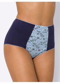 Damen Taillenslip, Gr. 52, blau, 84% Baumwolle, 11% Polyester, 5% Elasthan, 5% Elasthan, 95% Baumwolle, Unterhosen