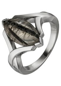 Jobo Damen Fingerring, 56, Silber 925 (Sterlingsilber), silber, Silber 925 (Sterlingsilber), Fingerringe, 925 Silber mit Turmalinquarz
