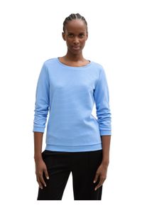 Damen Sweatshirt, blau, casual, Gr. L, Tom Tailor Denim, Sweatware, Obermaterial: 54% Baumwolle, 44% Polyester, 2% Elasthan, Sweatshirts, mit