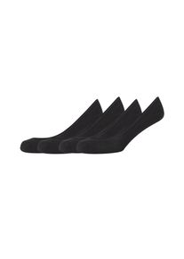 s.Oliver Damen Füßlinge "Füßlinge 4er Pack", Gr. 39, schwarz, 75% Baumwolle 23% Polyamid 2% Elasthan, uni, Socken