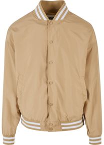 Urban Classics Herren Collegejacke "Urban Classics Herren Light College Jacket", beige, casual, Gr. XL, unifarben, 100% Polyester, Jacken
