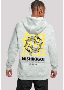 F4NT4STIC Herren Kapuzenpullover "Koi Golden Gai", grau, casual, Gr. XXL, Obermaterial: 65% Baumwolle, 35% Polyester, Pullover, Print