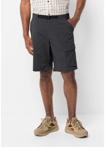Jack Wolfskin Herren Shorts "WANDERTHIRST SHORTS M", grau, Gr. 46, OBERSTOFF 94% POLYAMID, 6% ELASTHAN FUTTER 65% POLYESTER, 35% BAUMWOLLE, Hosen