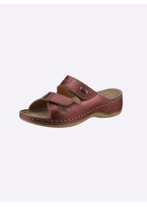 Damen Pantolette, Gr. 37, braun, Lederimitat, Basic, Schuhe