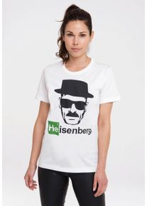 logoshirt Damen T-Shirt "Heisenberg", weiß, casual, Gr. XXL, unifarben, bedruckt, 100% Baumwolle, Shirts, mit coolem Print