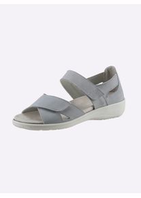 CLASSIC Damen Sandale, Gr. 40, blau, Nubukleder, Schuhe
