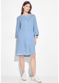 Cecil Damen Sommerkleid, blau, casual, Gr. XXL, unifarben, Web, 100% Baumwolle, Kleider, aus 100% Baumwolle