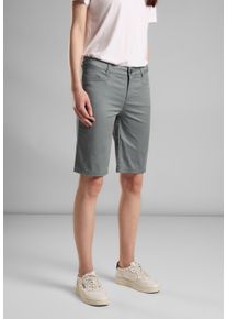 Street One Damen Shorts, grün, casual, Gr. 34, unifarben, Web, 97% Baumwolle, 3% Elasthan, Hosen, Middle Waist