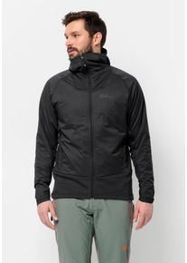 Jack Wolfskin Herren Funktionsjacke "ALPSPITZE INS HYBRID M", schwarz, Gr. L, 1. OBERSTOFF 100% POLYAMID 1.KONTRAST: 93% POLYESTER, 7% ELASTHAN