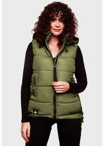 Marikoo Damen Steppweste "Zarinaa", grün, Gr. L, Obermaterial: 100% Polyester, Futter&Wattierung: 100% Polyester, Westen, mit vier seitlichen Taschen