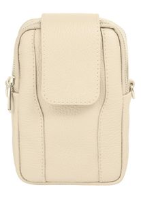 Samantha Look Damen Umhängetasche, beige, Leder, unifarben, Taschen, echt Leder, Made in Italy