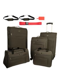 Travel Pal Trolleyset "Reisegepäck Trolley-Set PALMA", grün, Polyester, unifarben, Koffer-Sets, 3 Koffer S/M/L, Reisetasche, Fliegetasche,