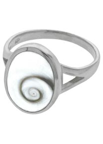 Vivance Damen Fingerring "925 Silber mit Muschel weiß", 056 (17,8), Silber 925 (Sterlingsilber), weiß, Silber 925 (Sterlingsilber), Fingerringe