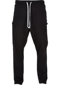 Urban Classics Herren Jogginghose "Urban Classics Herren Low Crotch Cargo Sweatpants", schwarz, Gr. L, unifarben, 65% Baumwolle, 35% Polyester, Hosen