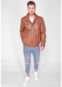 JCC Herren Lederjacke "3102162", braun, Gr. 50, 100% Leder, Lamm / Innenfutter: 50% Polyester / 50% Baumwolle / Ärmelfutter: 100% Polyester /