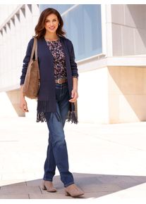 Inspirationen Damen Cardigan, blau, Gr. 36, unifarben, 45% Viskose, 35% Polyamid, 20% Polyester, Strickjacken