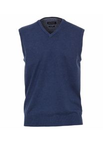 Casamoda Herren Pullunder "Casamoda Pullunder uni", blau, Gr. M, 100% Baumwolle, Pullover