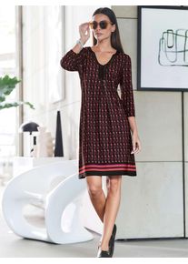 Heine Damen Jerseykleid "Jersey-Kleid", pink, Gr. 36, gemustert, mehrfarbig, bedruckt, 95% Polyester, 5% Elasthan, Kleider