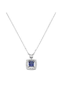 Damen Collier "mit Zirkonia, Silber 925", 45cm, Silber 925 (Sterlingsilber), blau, Giorgio Martello MILANO, Silber 925 (Sterlingsilber), Halsketten