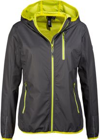LPO Damen Softshelljacke "MECATINA PEAK II WOMEN", grau, sportlich, Gr. 36, 100% Polyester, Jacken, mit abnehmbarer Kapuze