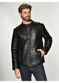 Mustang Herren Lederjacke "Jonas", schwarz, Gr. XL, Obermaterial: 100% Lammleder / Futter: 100% Polyester / Innenfutter: 100% Thinsulate, Jacken
