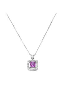 Damen Collier "mit Zirkonia, Silber 925", 45cm, Silber 925 (Sterlingsilber), pink, Giorgio Martello MILANO, Silber 925 (Sterlingsilber), Halsketten