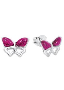 Amor Mädchen Paar Ohrstecker "Schmetterling, 2021289", Silber 925 (Sterlingsilber), bunt, Silber 925 (Sterlingsilber), Ohrringe