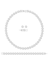 Swarovski Damen Schmuckset "Una Angelic, 5367853", silber, Metall, Schmuck-Sets, mit Swarovski Kristallen