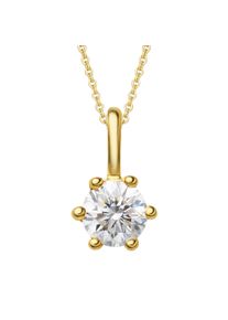 ONE ELEMENT Damen Ketten-Anhänger "0.1 ct Diamant Brillant Anhänger aus 585 Gelbgold", 0.1 ct, Gelbgold 585-Gold, gold, Gelbgold 585, Gold,