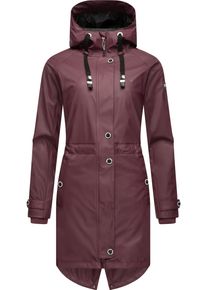 Navahoo Damen Regenjacke "Rainy Flower", rot, modisch, Gr. XXXL, Obermaterial: 70% Polyester, 30% Polyurethan, Innenfutter: 100% Polyester,