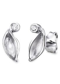 Bruno Banani Damen Paar Ohrstecker "Schmuck Geschenk Silber 925 Ohrschmuck Ohrringe Blatt", Silber 925 (Sterlingsilber), silber, Silber 925