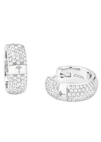 JOOP! JOOP Damen Paar Creolen "2027634", Silber 925 (Sterlingsilber), bunt, Silber 925 (Sterlingsilber), Ohrringe, mit Zirkonia (synth.)
