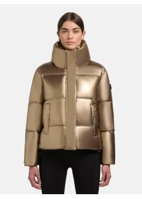 Khujo Damen Steppjacke "Rinja Shiny-YM", gold, modisch, Gr. L, Obermaterial: 50% Polyester 50% Polyurethan, Innenfutter: 100% Nylon, Wattierung: 100%