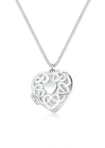 Elli Damen Kette mit Anhänger "Herz Medaillon Ornament 925 Silber", 65, ohne Stein, Silber 925 (Sterlingsilber), L: 45cm, silber, Silber 925