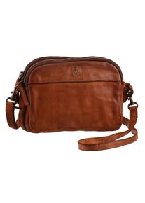 Harbour 2nd Damen Umhängetasche "Rieke", braun, Leder, washed, Taschen, Schultertasche Handtasche Damen Tasche Damen