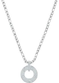 JOOP! JOOP Damen Kette mit Anhänger "Kreis, 2038966", Edelstahl, L: 50cm B: 0,9mm, silber, Edelstahl, B:0,9mm, Halsketten