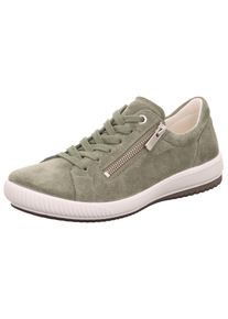 Legero Damen Sneaker "TANARO 5.0", Gr. 36, grün, Veloursleder, unifarben, casual, Schuhe, Komfortschuh, Freizeitschuh, Schnürschuh mit Reißverschluss