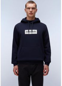 Napapijri Herren Kapuzensweatshirt "SUZE", blau, casual, Gr. L, unifarben, Obermaterial: 90% Baumwolle, 10% Polyester, Sweatshirts, mit Logoprint