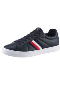 Tommy Hilfiger Herren Sneaker "ICON COURT LTH STRIPES", Gr. 41, bunt, Leder, Textil, kontrastfarbene Details, sportlich, Schuhe, Schnürschuh,