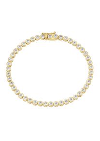 Smart Jewel Damen Armband "mit Zirkonia Steinen Silber 925", 19,5cm, Silber 925 (Sterlingsilber), gold, Silber 925 (Sterlingsilber), Armbänder