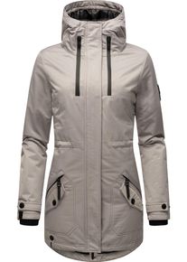 Navahoo Damen Wintermantel "Avrille II", grau, modisch, Gr. L, Oberstoff: 70% Baumwolle, 30% Polyester, Futter: 100% Polyester, Wattierung: 100%